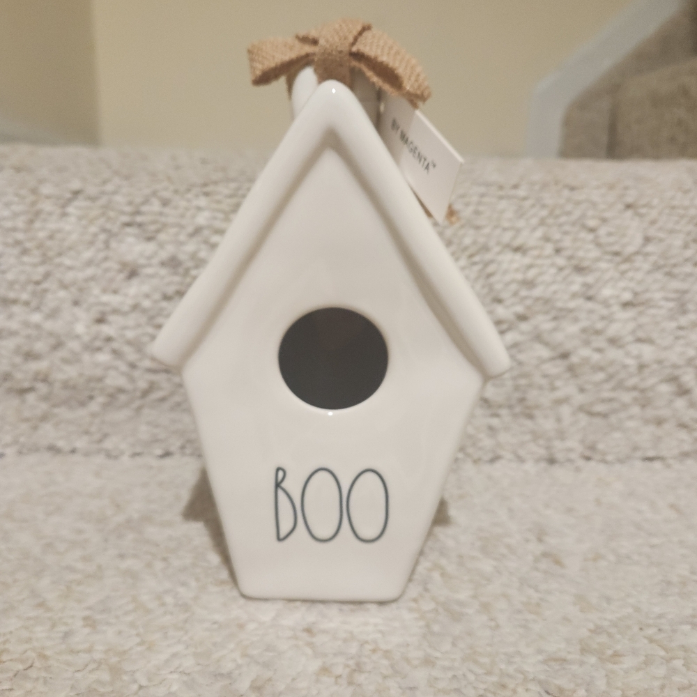 NWT Rae Dunn Halloween BOO Birdhouse